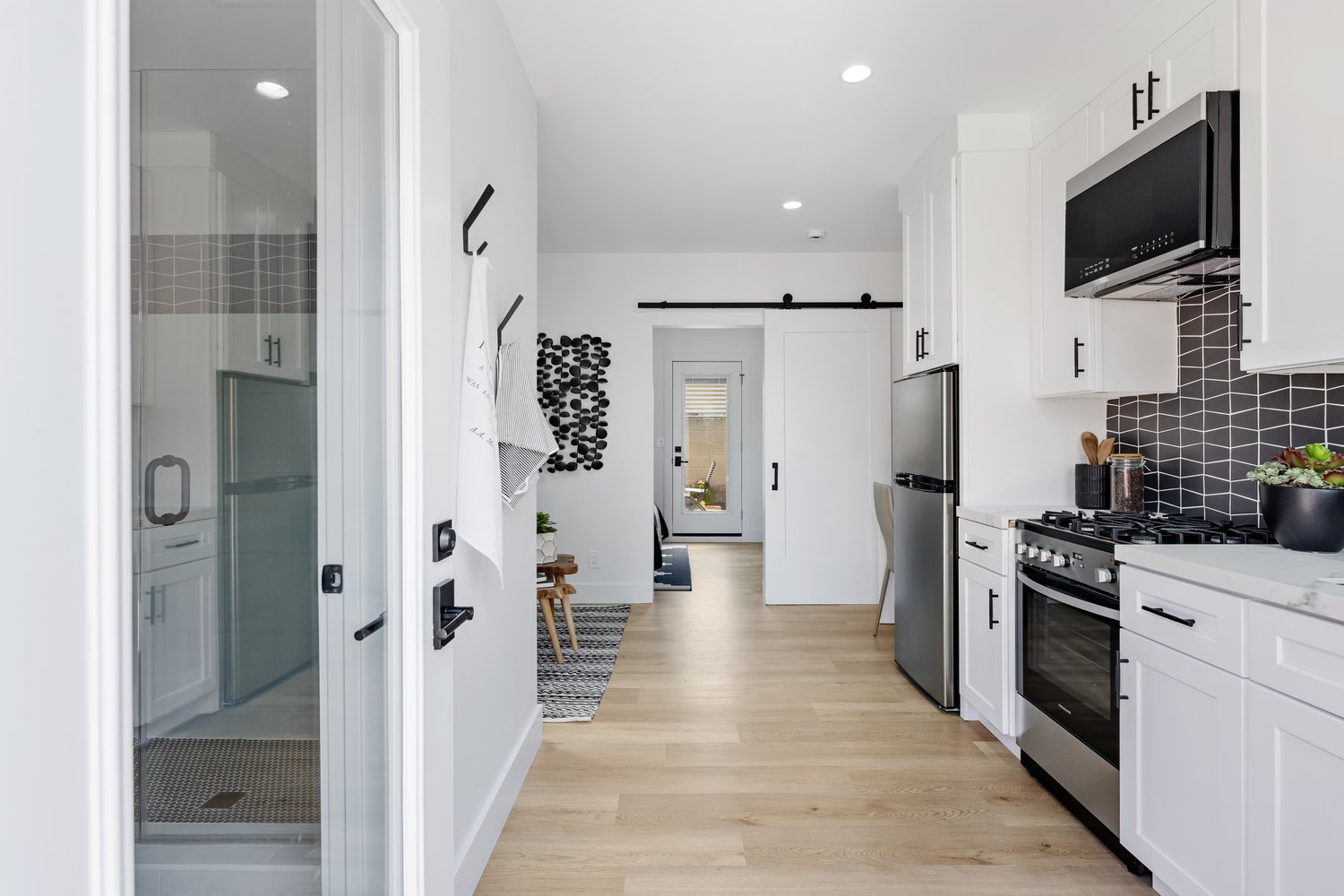 Garage-to-ADU kitchen in Long Beach